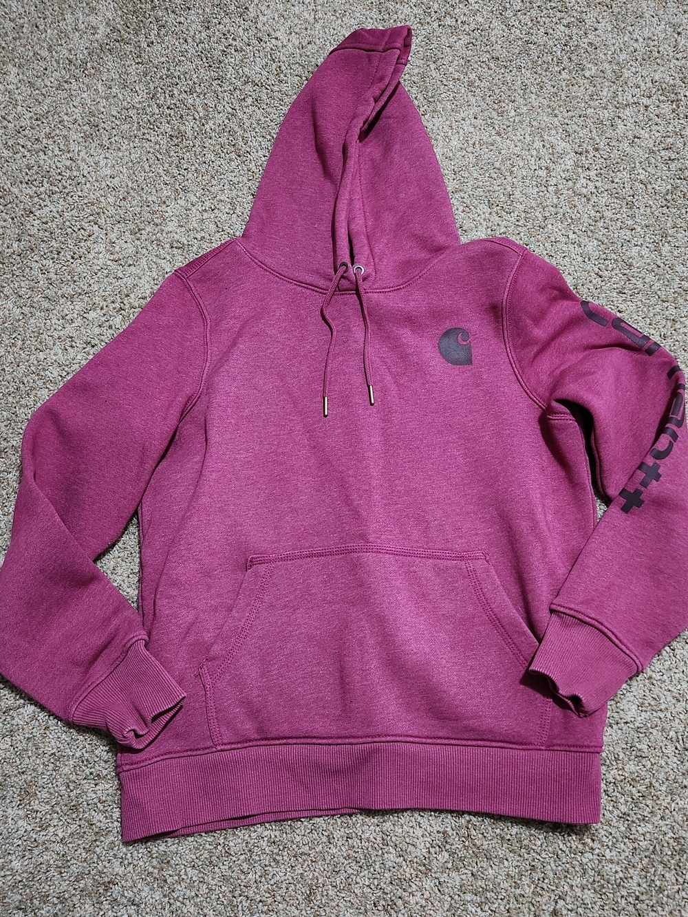 Carhartt Hooded Sweatshirt in Berry Plum